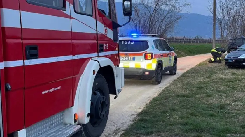 I soccorritori sul luogo dell'incidente