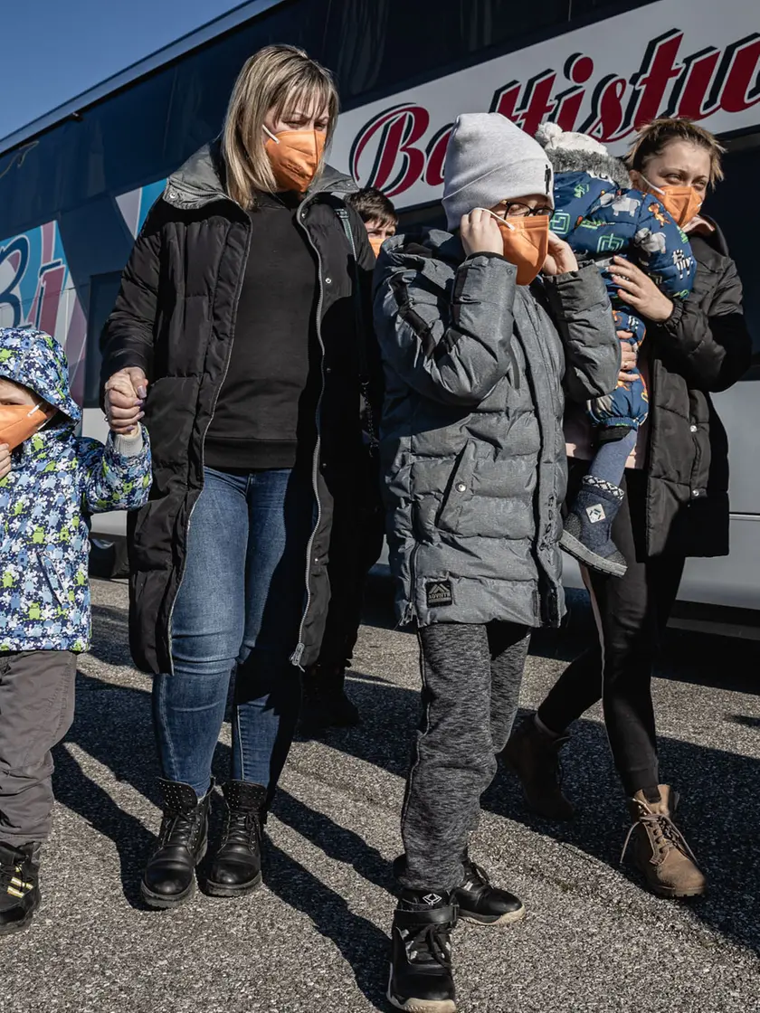 L’arrivo del primo gruppo a Conegliano nel 2022