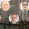 Nei tondi, da sinistra: Carlo Barbante, Filippo Maria Pontani, Marco Sgarbi, Carlo Bagnoli, Giacomo Pasini