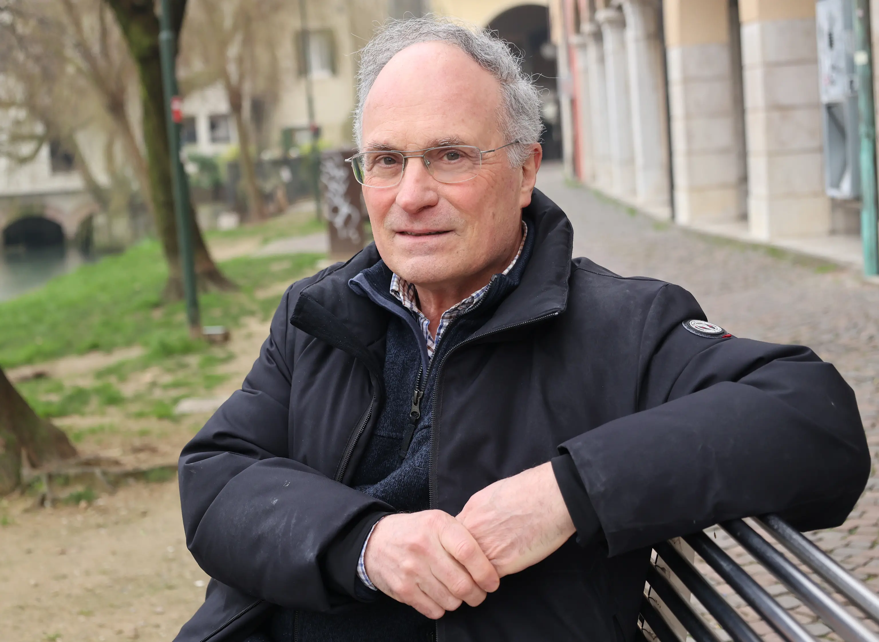 DE POLO AG.FOTOFILM. TREVISO. INTERVISTA PANCHINA SUL CAGNAN, BELLIENI