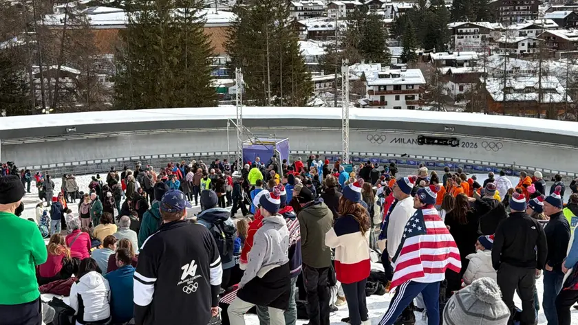 Una gara olimpica alla pista di bob