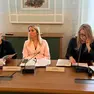 La presentazione dell'ottava edizione del Festival Treviso Giallo: da sinistra l'assessora alla cultura Maria Teresa De Gregorio, Gloria Sernagiotto assessora alla scuola e Lisa Marra, organizzatrice