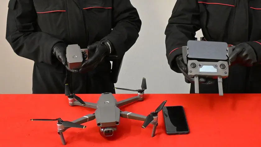 Il drone sequestrato dai carabinieri al 31enne friulano