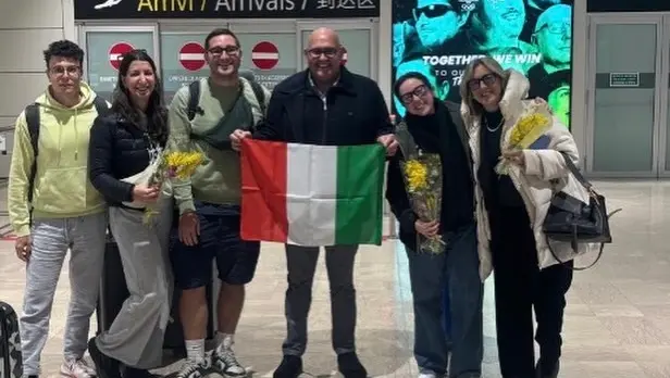 Il ritorno dei medunesi con il sindaco Arnaldo Pitton