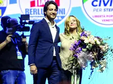 Il presidente Alberto Stefani con la premier Giorgia Meloni