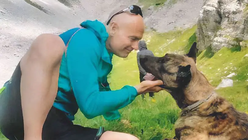 Marco Seffino con il suo cane Rey