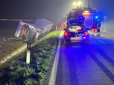 L'intervento dei vigili del fuoco a Morsano al Tagliamento