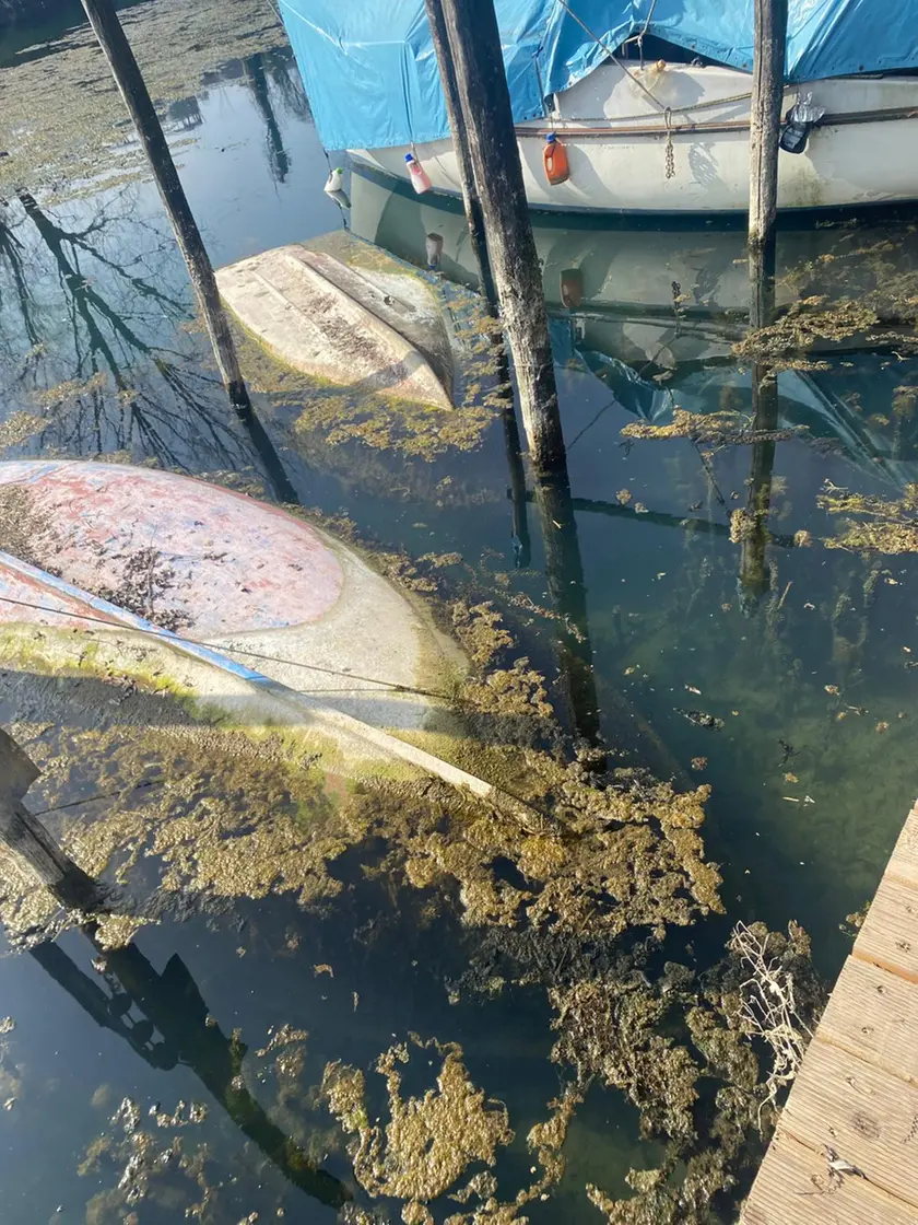 Barche affondate e abbandonate