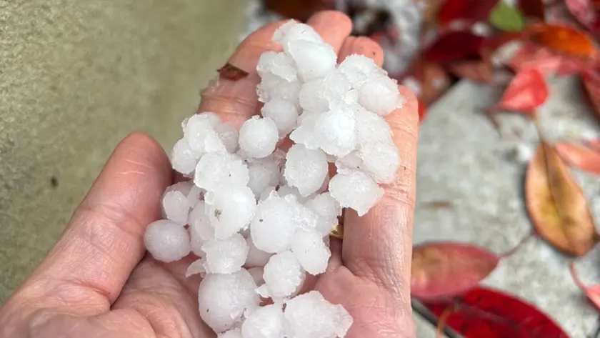 I chicchi di grandine a Dosson