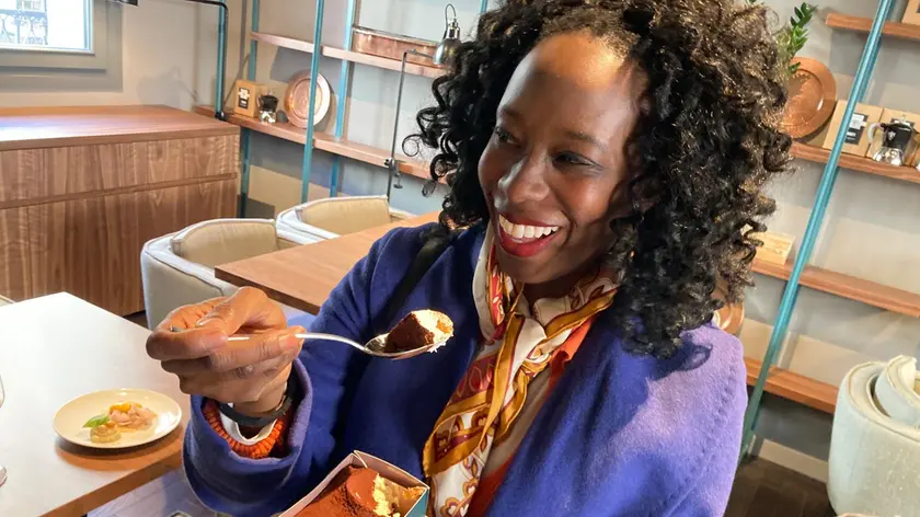 La modella Stephanie Rubinato all’inaugurazione de Tiramisù le Beccherie