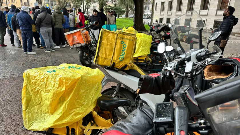La protesta dei rider a Padova