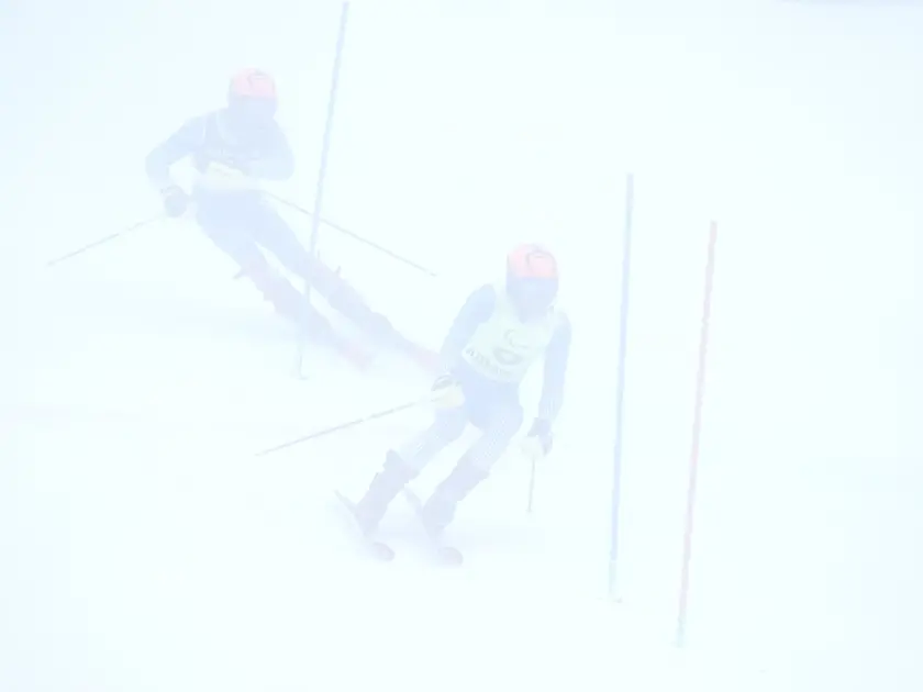 Giacomo Bertagnolli con la guida Andrea Ravelli