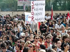 Una protesta degli insegnanti precari
