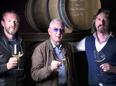 Al centro Alfredo Barollo tra i due figli: Marco, 52 anni, e Nicola, 49