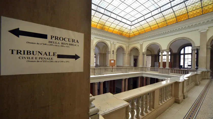 Un interno del palazzo di giustizia triestino
