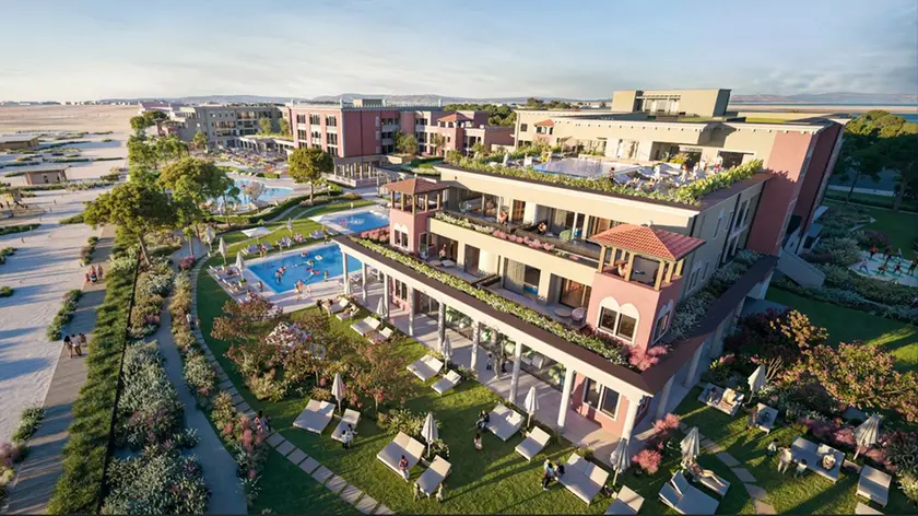 Un rendering del Cavallino Bianco Resort