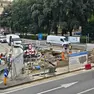Alcuni dei lavori per la realizzazione della fognatura nella zona ovest del centro storico
