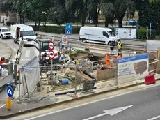 Alcuni dei lavori per la realizzazione della fognatura nella zona ovest del centro storico