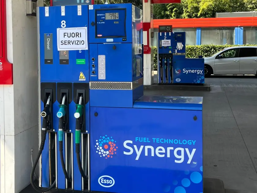 Il distributore di Santa Maria del Rovere a Treviso chiuso perché a secco