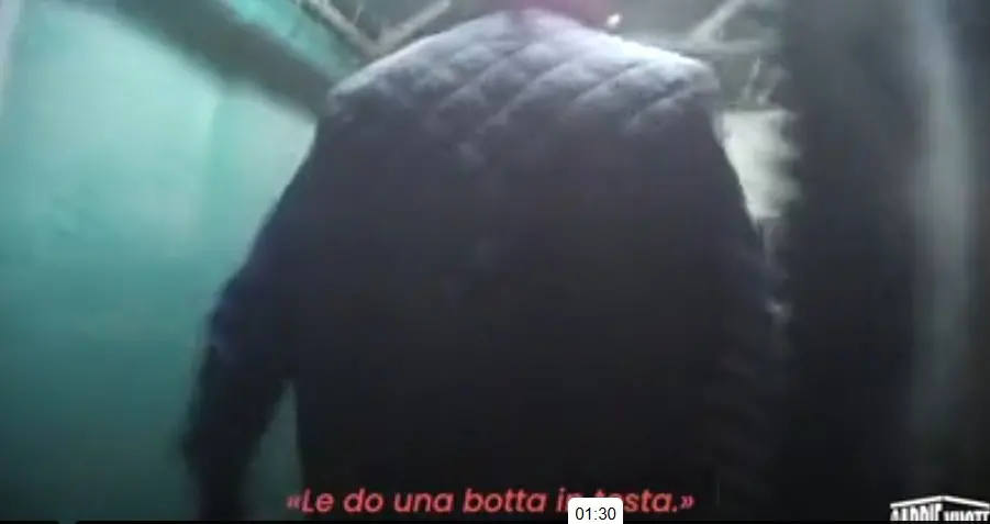 Un momento del video di "Esseri animali"