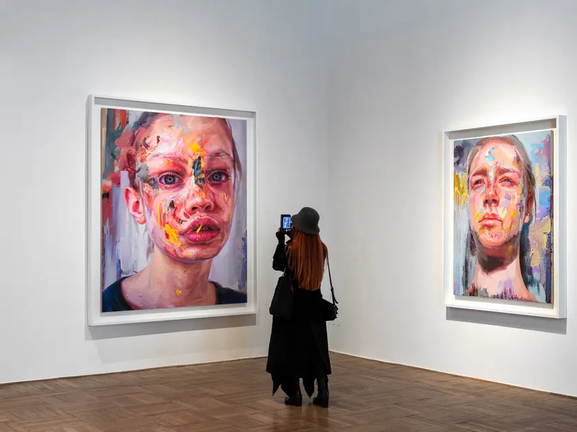 L'allestimento della mostra di Jenny Saville a Ca' Pesaro