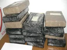 Alcuni panetti di hashish sequestrati