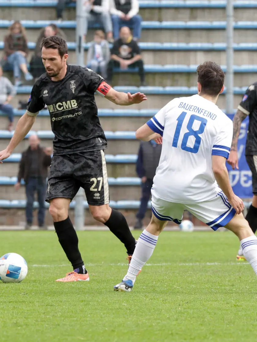 Il capitano del Treviso Gucher nel match perso contro l'Obermais al Tenni