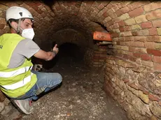 Il cunicolo medievale scoperto sotto contrada Granda a Conegliano durante il cantiere dell'acquedotto