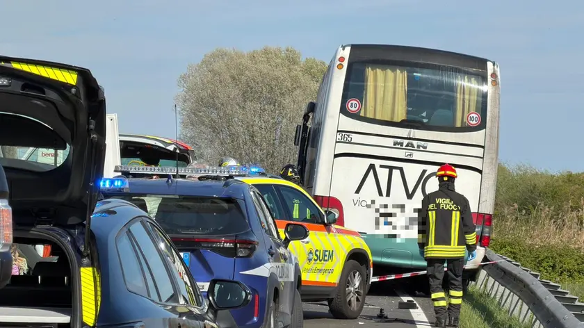 Un'immagine dell'incidente a Portegrandi