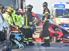 L'incidente a Nervesa cha ha coinvolto cinque vetture