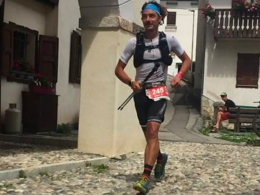 Stefano Basso in una corsa