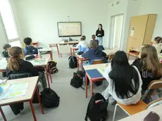 Una delle nuove aule alle medie Stefanini (fotofilm)