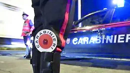 Un posto di blocco dei carabinieri