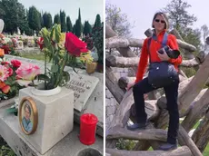 A sinistra il loculo dove riposavano i resti (foto Lasorte), a destra Liliana Resinovich