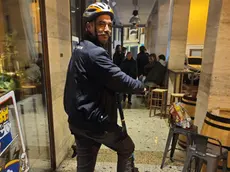 Roberto Furlani sul primo monopattino targato a Treviso
