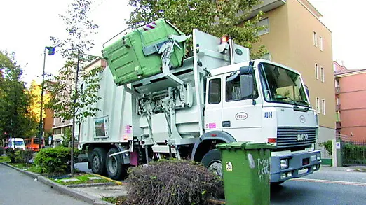 Un mezzo di raccolta della Veritas