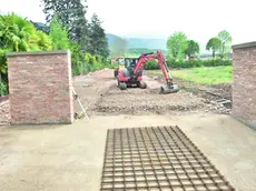 Il cantiere in corso per la nuova ciclopedonale all’ex caserma Gotti