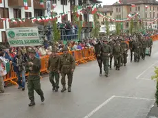 Una sfilata degli alpini di Vittorio Veneto
