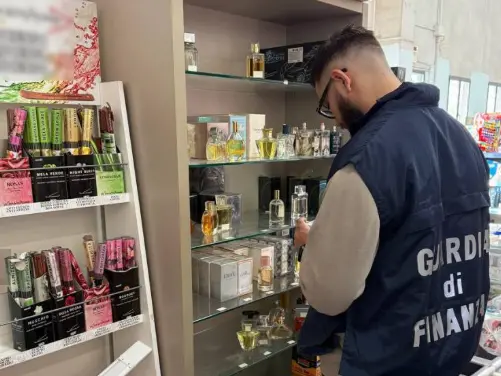 I controlli della Finanza nel negozio