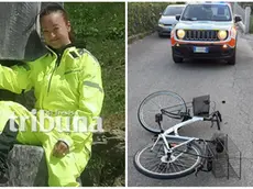 La vittima Angela Varavko e la sua bici dopo l'incidente (foto Cavicchi/Macca)