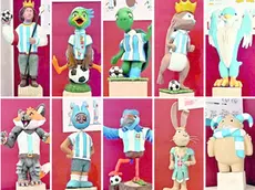 Alcune delle aspiranti mascotte del Treviso Calcio che partecipano al contest