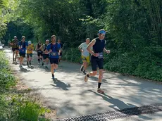 Un gruppo di partecipanti alla Due Rocche del 25 aprile