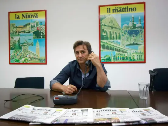 Alex Zanardi nel corso di un forum in redazione al mattino di Padova