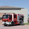 I pompieri al lavoro alla palestra di Campocroce