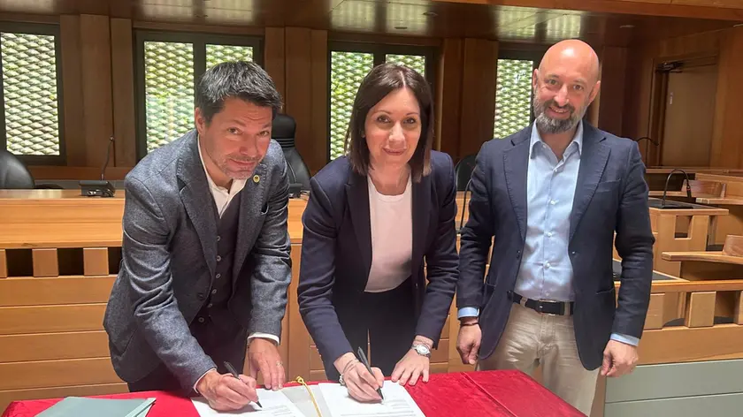 Da sinistra Federico Capraro, Elena Stocco e Stefano Mestriner