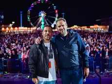 Riccardo Checchin, event manager di Aperyshow e il sindaco di Treviso, Mario Conte