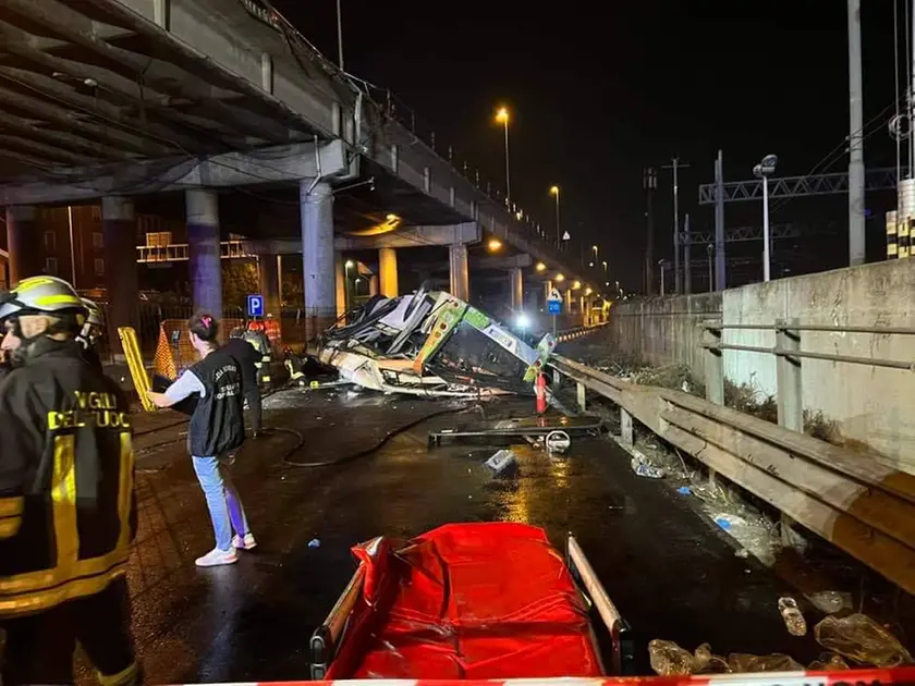 Il luogo in cui è avvenuta la strage del bus di Mestre