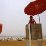 Un bagnino in spiaggia