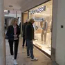 Le nuove vetrine di Falconeri al posto di De Pol
