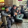 La protesta dei profughi a Treviso.